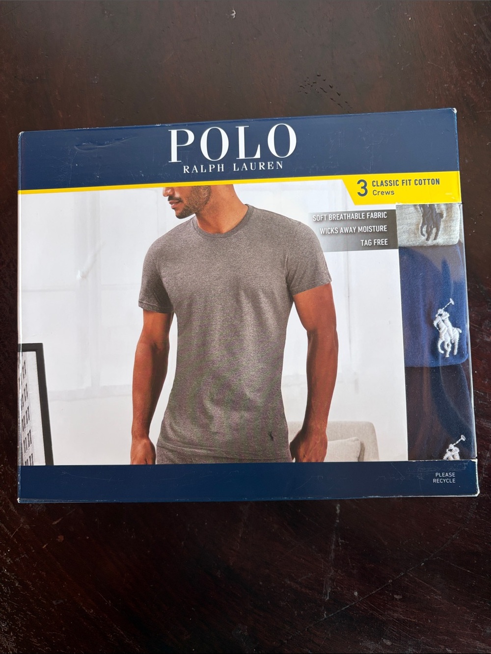 Polo by Ralph Lauren Men’s Gray Crewneck T-Shirt Pack (3-Pack)